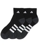 adidas Men's 3-pk. Cushioned Quarter Logo Socks