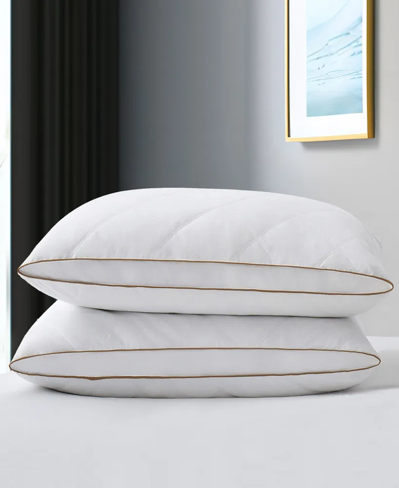 Unikome 100% Cotton Medium Support Feather Down 2-Pack Pillow