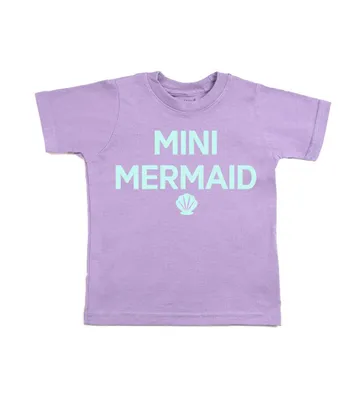 Little and Big Girls Mini Mermaid T-Shirt