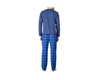 Sleep Hero Men's Henley Neck Knit Pajama Set