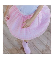 Sweet Wink Little and Big Girls Pink Gingham Tutu Skirt