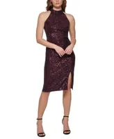 Eliza J Women's Halter-Neck Sequin Midi Dress