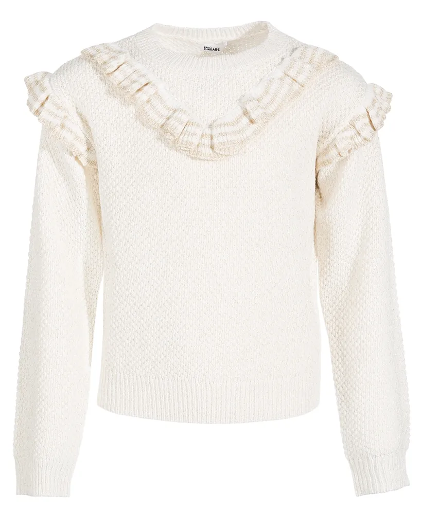 Epic Threads Big Girls Double-Ruffle Pullover Sweater, Created for Macy's