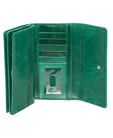 Mancini South Beach Rfid Secure Quadruple Fold Wallet