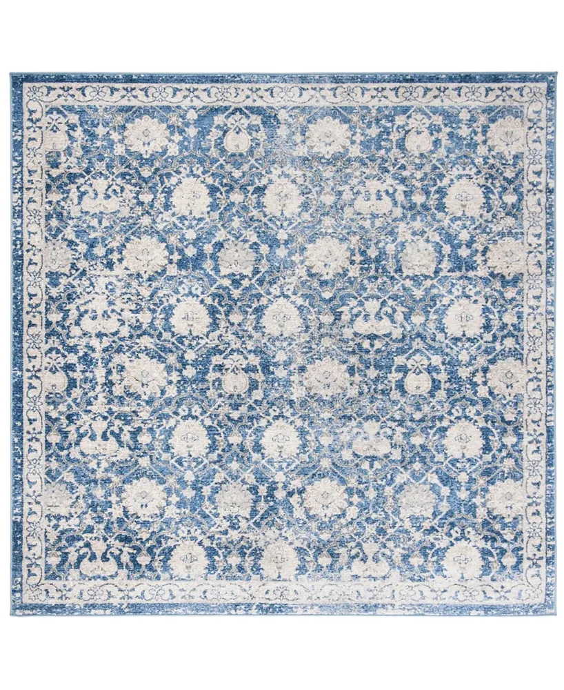 Safavieh Brentwood BNT896 Navy and Creme 6'7" x 6'7" Square Area Rug