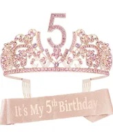 MEANT2TOBE 5th Birthday Sash and Tiara for Girls