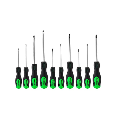 Toolzilla Screwdriver Set, 10 Piece Magnetic Screwdriver Tool Set for Diy Hand Tools. High performance Set | Screwdriver with Comfort Grip, Cross-Head