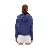 Bench Dna Women's French Terry Cropped Graphic Hoodie