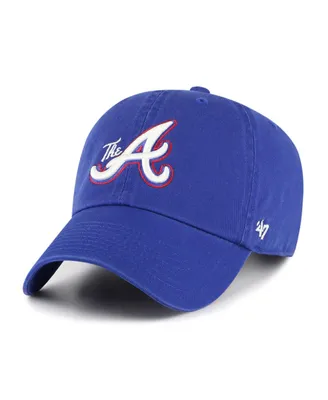 Men's '47 Brand Royal Atlanta Braves 2023 City Connect Clean Up Adjustable Hat