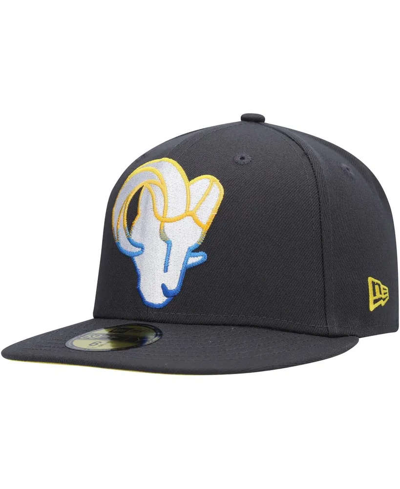 Men's New Era Graphite Los Angeles Rams Color Dim 59FIFTY Fitted Hat