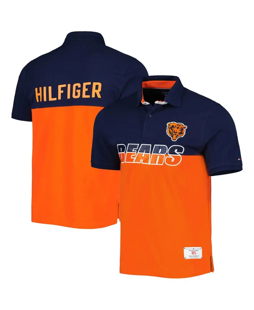 Mens NFL Team Apparel CHICAGO BEARS Football Polo Golf Shirt ORANGE