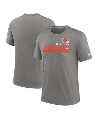 Men's Nike Heather Charcoal Cleveland Browns Team Tri-Blend T-shirt