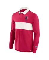 Men's Fanatics Red St. Louis City Sc Penalty Kick Long Sleeve Polo Shirt