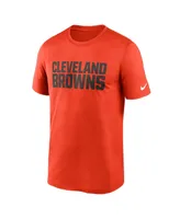 Men's Nike Orange Cleveland Browns Legend Wordmark Performance T-shirt