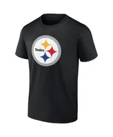 Men's Fanatics Kenny Pickett Black Pittsburgh Steelers Player Icon Name and Number T-shirt