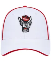 Men's Colosseum White Nc State Wolfpack Take Your Time Snapback Hat