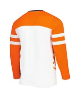 Men's Starter Orange, White Denver Broncos Halftime Long Sleeve T-shirt