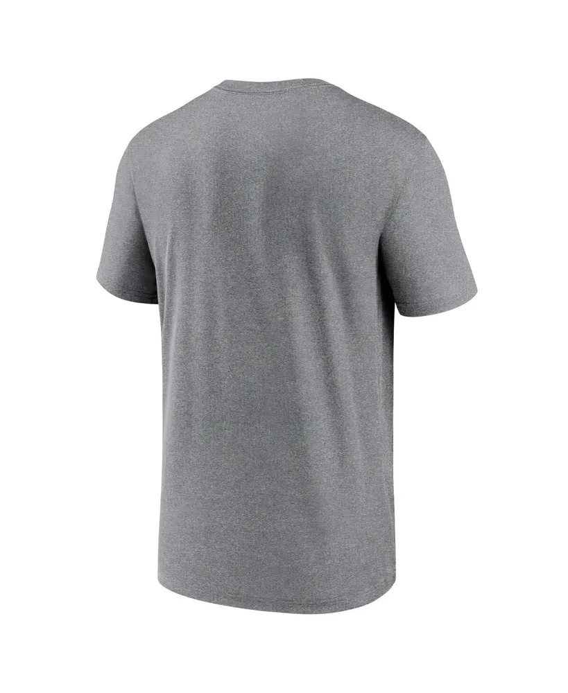 Men's Nike Heather Charcoal Green Bay Packers Legend Logo Performance T-shirt