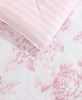 Laura Ashley Delphine Cotton Reversible 3 Piece Comforter Set, King