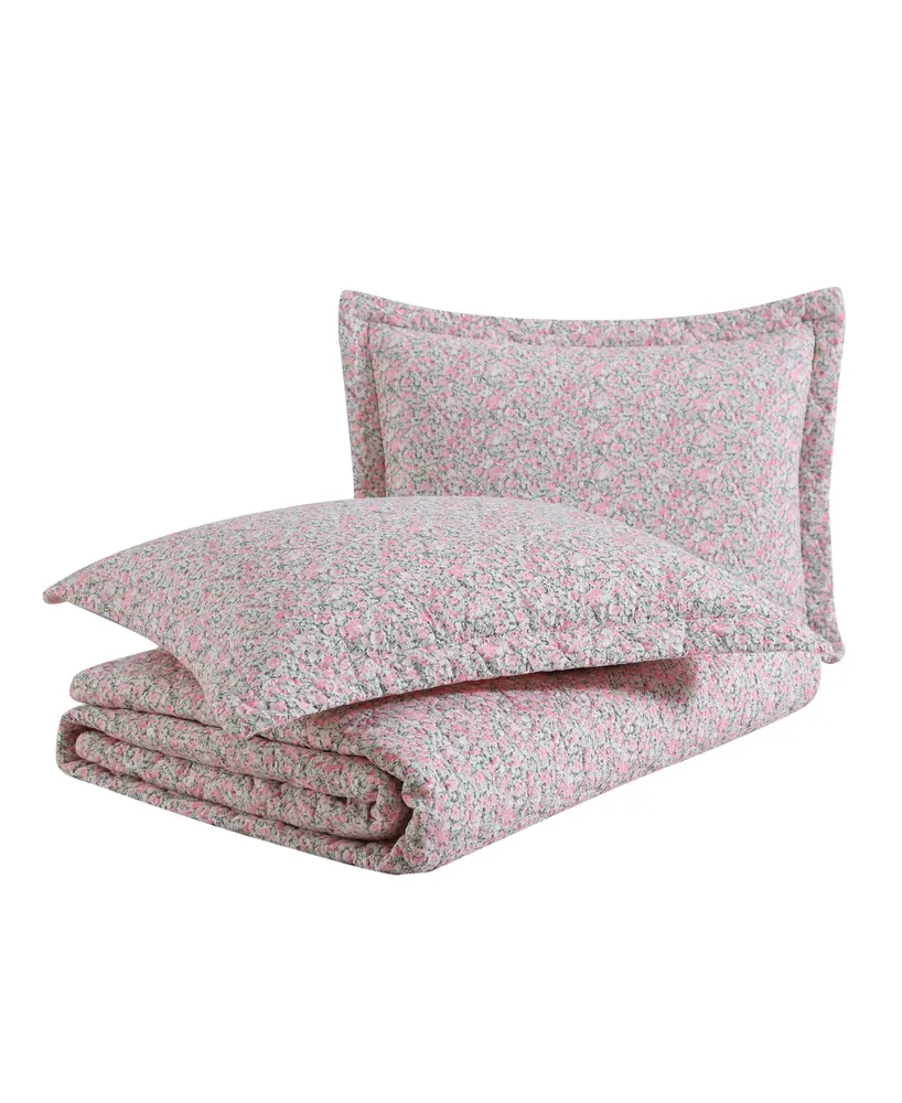 Laura Ashley Loveston Cotton Reversible Piece Quilt Set