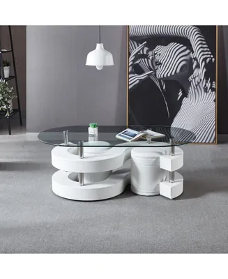 Simplie Fun 3 Pieces Coffee Table Set