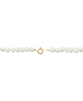 Children's Cultured Freshwater Oval Pearl (4-1/2mm) 13" Collar Necklace