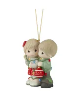 Precious Moments Our First Christmas Together 2023 Dated Couple Bisque Porcelain Ornament