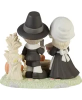 Precious Moments Limited Edition Gather Together with Grateful Hearts Bisque Porcelain Figurine