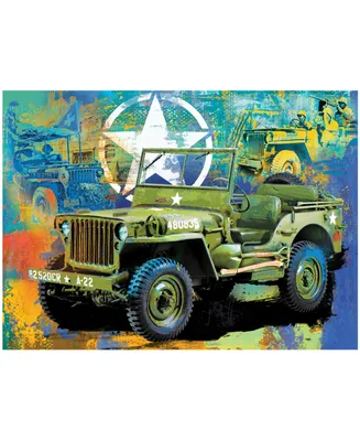 Eurographics Incorporated the Jeep Army Truck Collectible Shaped Tin Puzzle, 550 Pieces