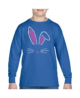 Big Boy's Word Art Long Sleeve T-shirt - Bunny Ears