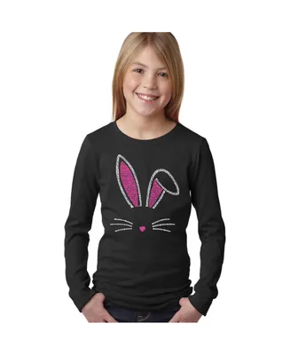 La Pop Art Girls Word Long Sleeve T-Shirt - Bunny Ears