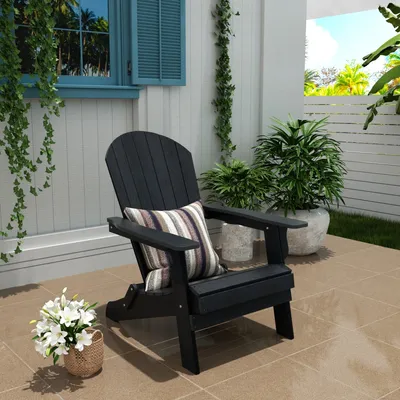 Outdoor Patio All-weather Folding Adirondack Chair