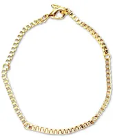 Minu Jewels Gold-Tone Box Chain Flex Bracelet