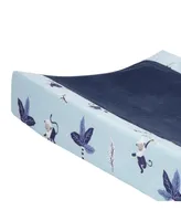 Lambs & Ivy Jungle Party Blue Monkey/Palm Tree Changing Pad Cover