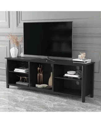 Simplie Fun Tv Stand Storage Media Console Entertainment Center, Tradition