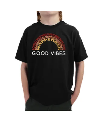Big Boy's Word Art T-shirt - Good Vibes