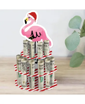 Big Dot of Happiness Flamingle Bells Diy Tropical Christmas Party Money Holder Gift Cash Cake