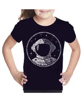 Big Girl's Word Art T-shirt - I Need My Space Astronaut