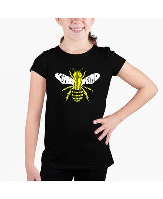Big Girl's Word Art T-shirt - Bee Kind