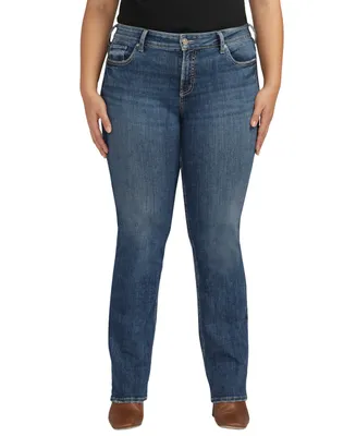 Silver Jeans Co. Plus Size Elyse Mid Rise Bootcut Jeans