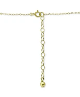 Giani Bernini Cubic Zirconia Multi-Cut Pendant Necklace 18k Gold-Plated Sterling Silver, 16" + 2" extender, Created for Macy's