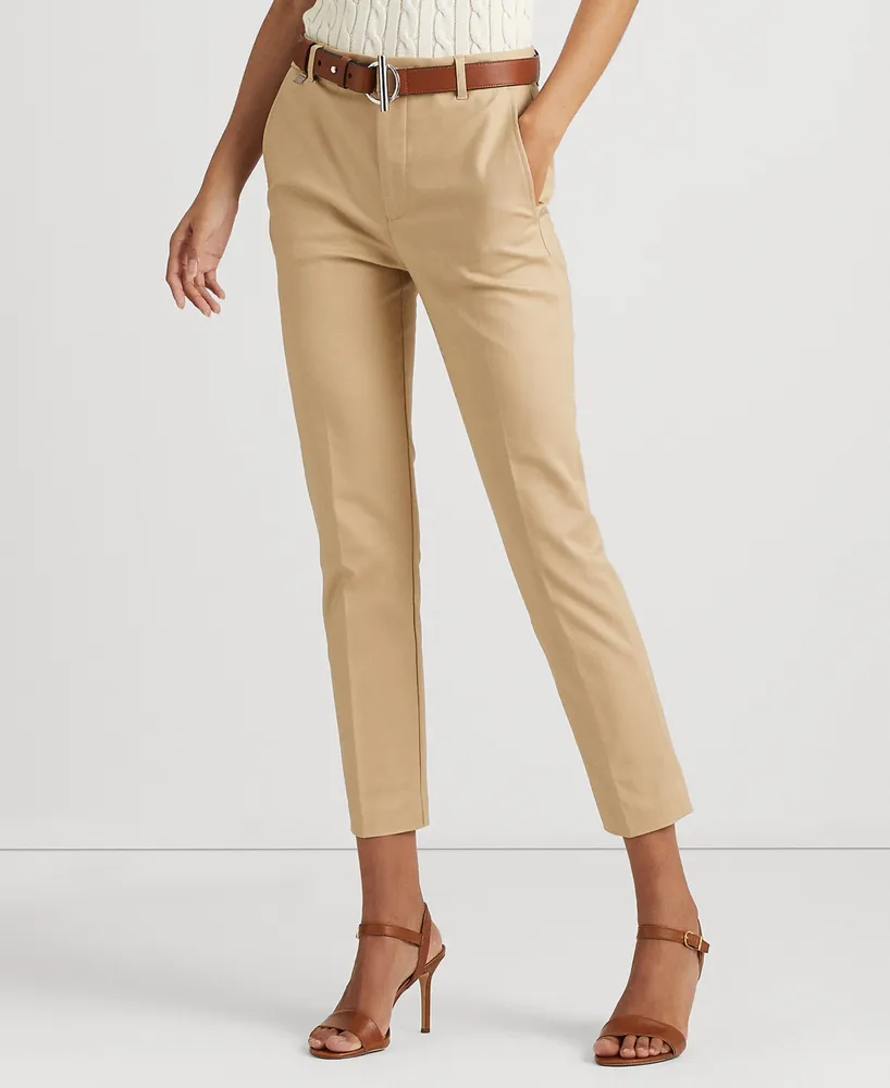 Lauren Ralph Double-Faced Stretch Cotton Pant, Regular & Petites