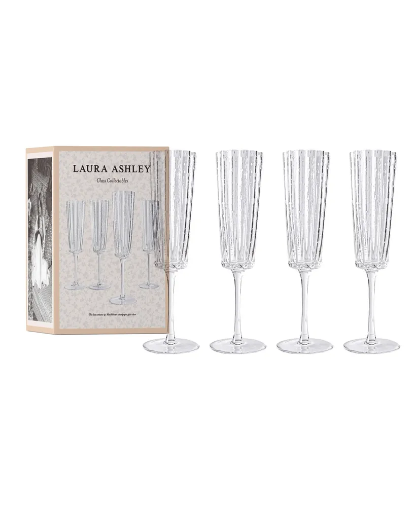 Laura Ashley Champagne Glasses, Set of 4