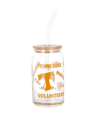 Tennessee Volunteers 16 Oz Can Glass with Straw