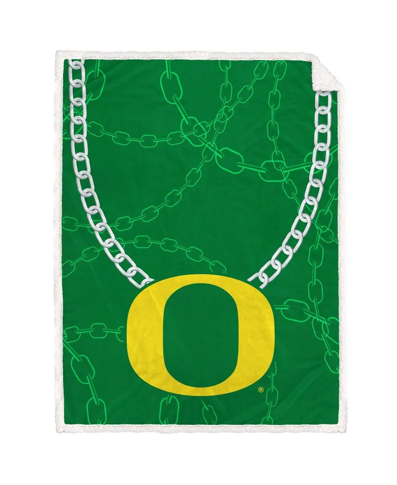 Oregon Ducks 60'' x 80'' Fan Chain Flannel Sherpa Blanket