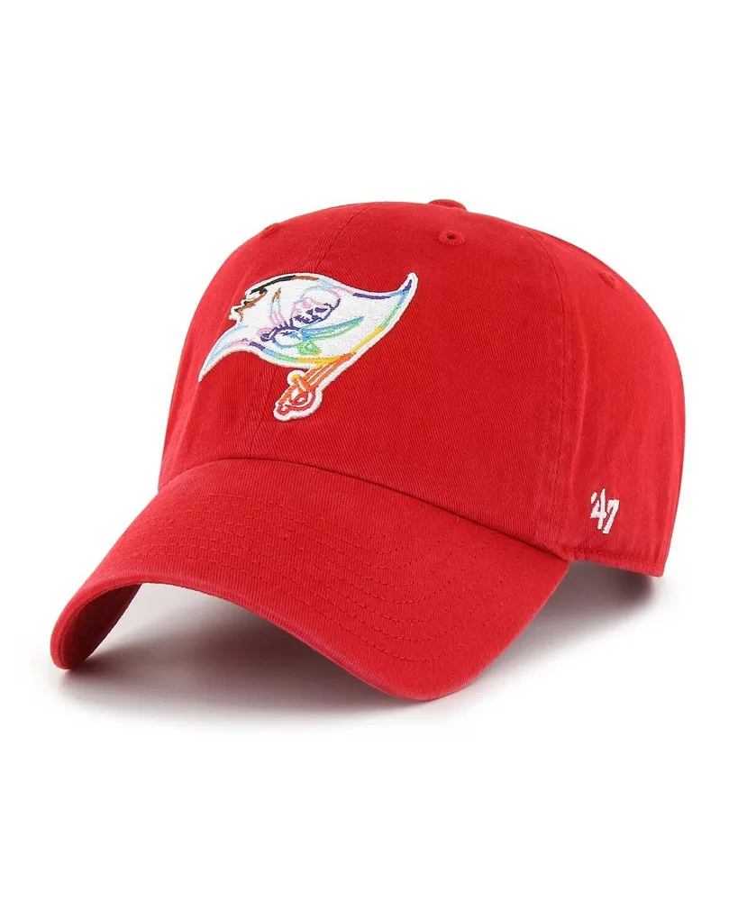 Men's '47 Brand Red Tampa Bay Buccaneers Pride Clean Up Adjustable Hat