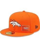 Men's New Era Orange Denver Broncos Identity 59FIFTY Fitted Hat