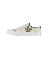 Women's Foco Cream New Orleans Saints Low Top Canvas Shoes