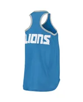 Women's G-iii 4Her by Carl Banks Blue Detroit Lions Tater Tank Top