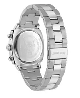 Plein Sport Men's Wildcat Silver-Tone Stainless Steel Bracelet Watch 40mm